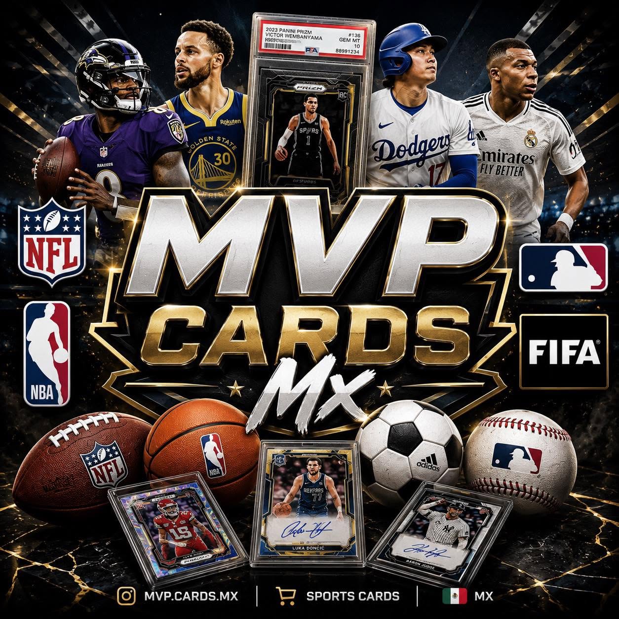 MVP Cards MX — tarjetas y cajas deportivas NFL, MLB, NBA, FIFA